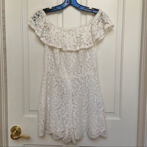 Sandro White Lace Romper